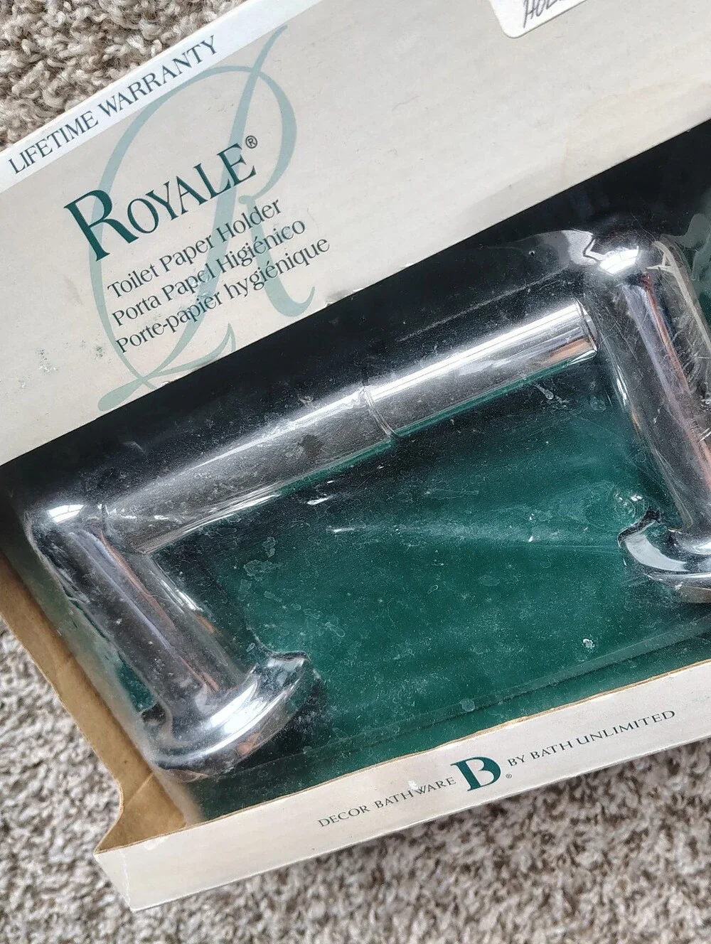 Royale Chrome Toilet Paper Holder - Brand New
